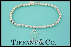 TIFFANY&Co. Sterling Silver Blue Enamel Return To Heart Beads bracelet Women