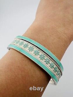 Tiffany Blue Enamel Daisy Bangle