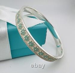 Tiffany Blue Enamel Daisy Bangle