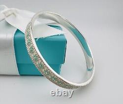 Tiffany Blue Enamel Daisy Bangle