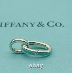 Tiffany Blue Enamel Oval Clasping Link Jump Ring Charm Bracelet Length Extender