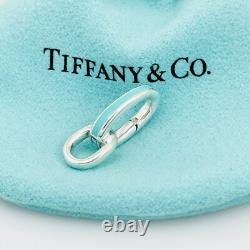 Tiffany Blue Enamel Oval Clasping Link Jump Ring Charm Bracelet Length Extender