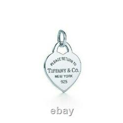 Tiffany & CO silver Return to Tiffany blue heart tag pendant bracelet charm