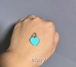 Tiffany & CO silver Return to Tiffany blue heart tag pendant bracelet charm