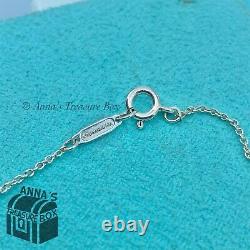 Tiffany & Co. 925 Silver Blue Enamel Bow Knot 6.25 Bracelet (pouch)