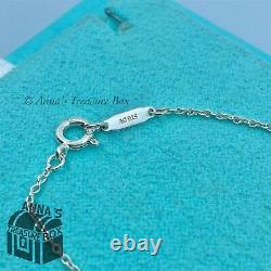 Tiffany & Co. 925 Silver Blue Enamel Bow Knot 6.25 Bracelet (pouch)