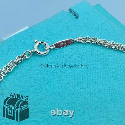 Tiffany & Co. 925 Silver Blue Enamel Infinity 8 Bracelet (pouch)