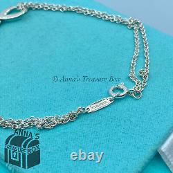 Tiffany & Co. 925 Silver Blue Enamel Infinity 8 Bracelet (pouch)