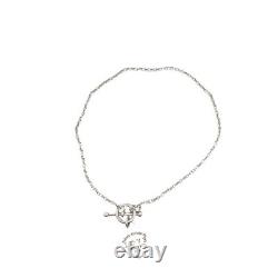 Tiffany & Co. 925 Silver Blue Enamel RTT LOVE Toggle 7 Bracelet M1039