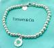 Tiffany & Co. 925 Silver Blue Enamel Sunburst Heart Round Rtt Bead Bracelet 6.5