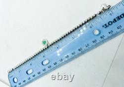 Tiffany & Co. 925 Silver Blue Enamel Sunburst Heart Round RTT Bead Bracelet 7
