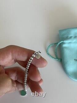 Tiffany & Co. Beaded Bracelet With Tiffany Heart Blue Enamel