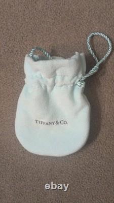 Tiffany & Co. Blue Enamel Heart Pendant & Chain Bracelet Round Tag. 925 silver