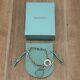 Tiffany & Co Blue Enamel Heart Tag Return To Tiffany Silver Womens Bracelet 7.5