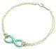 Tiffany & Co. Blue Enamel Infinity Chain Bracelet Silver 925 #4132