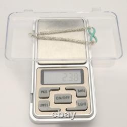 Tiffany & Co. Blue Enamel Infinity Double Chain Bracelet 6.2 Silver 925