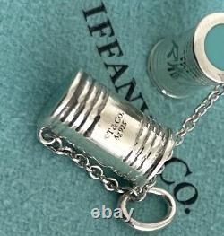 Tiffany & Co Blue Enamel Just Married Charm Pendant 4 Necklace & Bracelet Silver