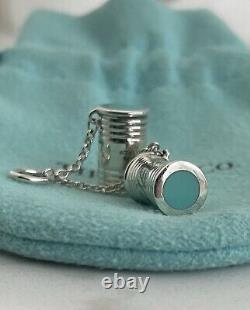 Tiffany & Co Blue Enamel Just Married Charm Pendant 4 Necklace & Bracelet Silver