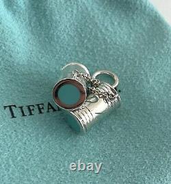 Tiffany & Co Blue Enamel Just Married Charm Pendant 4 Necklace & Bracelet Silver