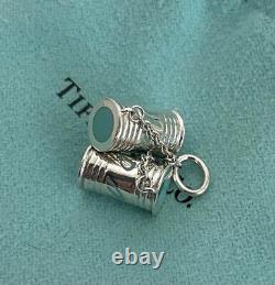 Tiffany & Co Blue Enamel Just Married Charm Pendant 4 Necklace & Bracelet Silver