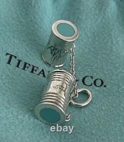 Tiffany & Co Blue Enamel Just Married Charm Pendant 4 Necklace & Bracelet Silver