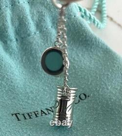 Tiffany & Co Blue Enamel Just Married Charm Pendant 4 Necklace & Bracelet Silver