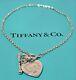 Tiffany & Co. Blue Enamel Love Heart Return To Toggle Bracelet Sv925 Auth Yk342