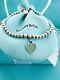 Tiffany & Co Blue Enamel Mini Heart Tag Bead Bracelet Return To Tiffany