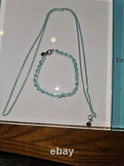 Tiffany & Co Blue Enamel Necklace & Bracelet Beautiful all packaging included