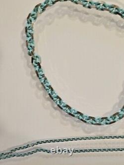 Tiffany & Co Blue Enamel Necklace & Bracelet Beautiful all packaging included