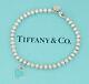 Tiffany & Co. Blue Enamel Return To Heart Bracelet 6.7 Silver 925 Auth K1053