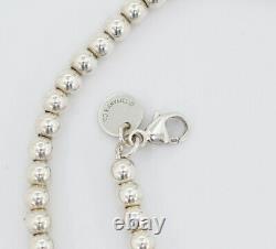 Tiffany & Co. Blue Enamel Return to Heart Bracelet 6.7 Silver 925 Auth k1053