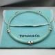 Tiffany & Co. Blue Enamel Signature X Kiss Love 7.5 Bangle Bracelet Silver