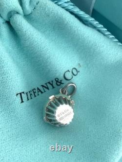 Tiffany Co Blue Enamel Silver Cupcake Charm Pendant For Necklace & Bracelet 4.4g