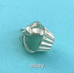 Tiffany Co Blue Enamel Silver Cupcake Charm Pendant For Necklace & Bracelet READ