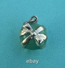 Tiffany Co Blue Enamel Silver Cupcake Charm Pendant For Necklace & Bracelet READ