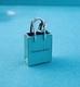 Tiffany & Co. Blue Enamel Silver Shopping Bag Pendant For Necklace & Bracelet
