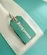 Tiffany Co Blue Enamel Silver Something Tag Charm Pendant 4 Necklace & Bracelet