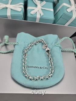 Tiffany & Co. Blue Enamel Sparkle Chain Bracelet In Sterling Silver from Germany