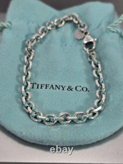 Tiffany & Co. Blue Enamel Sparkle Chain Bracelet In Sterling Silver from Germany