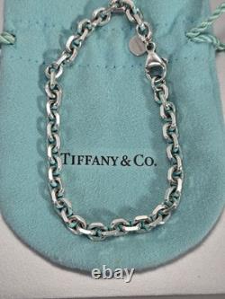 Tiffany & Co. Blue Enamel Sparkle Chain Bracelet In Sterling Silver from Germany