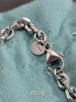 Tiffany & Co. Blue Enamel Sparkle Chain Bracelet In Sterling Silver from Germany