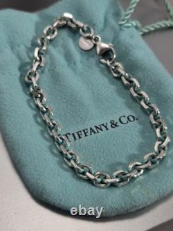 Tiffany & Co. Blue Enamel Sparkle Chain Bracelet In Sterling Silver from Germany