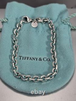Tiffany & Co. Blue Enamel Sparkle Chain Bracelet In Sterling Silver from Germany