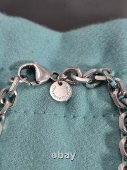 Tiffany & Co. Blue Enamel Sparkle Chain Bracelet In Sterling Silver from Germany