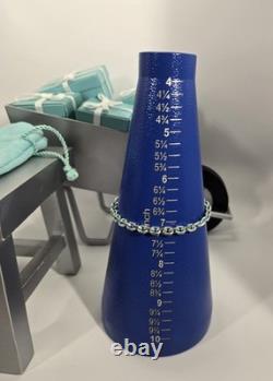 Tiffany & Co. Blue Enamel Sparkle Chain Bracelet In Sterling Silver from Germany