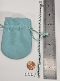 Tiffany & Co. Blue Enamel Sparkle Chain Bracelet In Sterling Silver from Germany