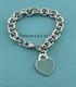 Tiffany & Co Blue Enamel Sterling Silver Return To Tiffany Heart Bracelet 7.5