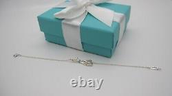 Tiffany & Co Bow knot Bracelet with Blue Enamel and Sterling Silver 925