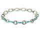Tiffany & Co. Class Ring Link Bracelet Sv925 Blue Enamel 21cm 418379